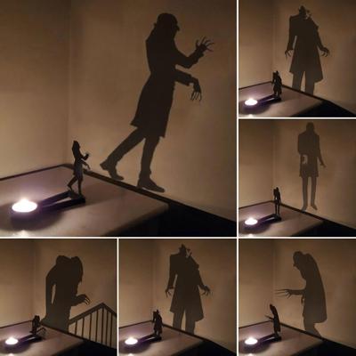 Halloween Candle Holder Horror Metal Tealight Holder Shadow Caster Candlestick Table Statue