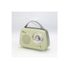 Radio halterrego enceinte radio retro rms 5w, bluetooth, radio fm, lecteur usb, aux in, batterie rechargeable, vert olive