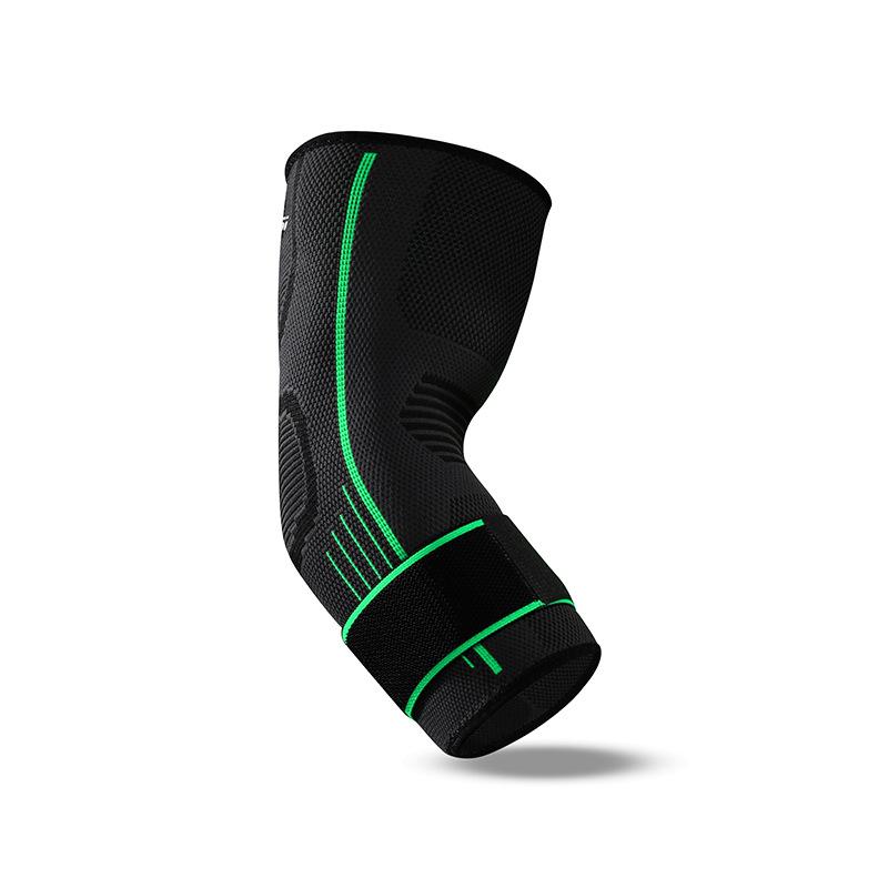 

Цільний спортивний щиток для ліктя, компресійний рукав, еластичний опорний рукав для гравців у гольф, баскетбол, теніс, важка атлетика, щитки для сухожиль LM L/XL зелений
