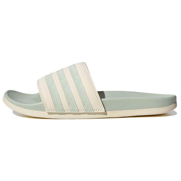 New Adidas Adilette Comfort Slide 'White Linen Green' Women's H03620