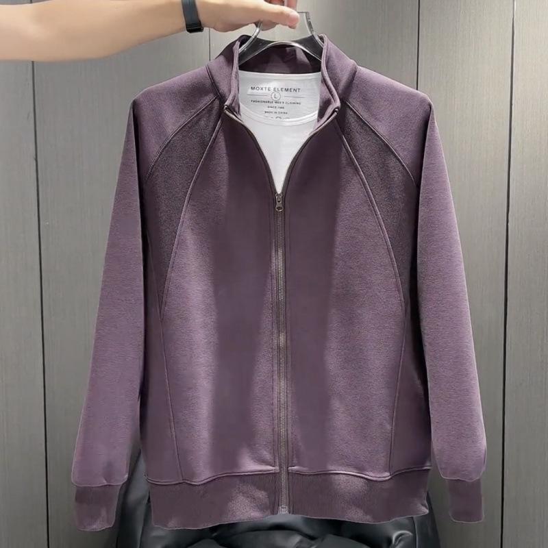 Herbst Reißverschluss Stehkragen Sweatshirt Jacke Herren Trendige Mode Lockere und Vielseitige Oberteile für Paare