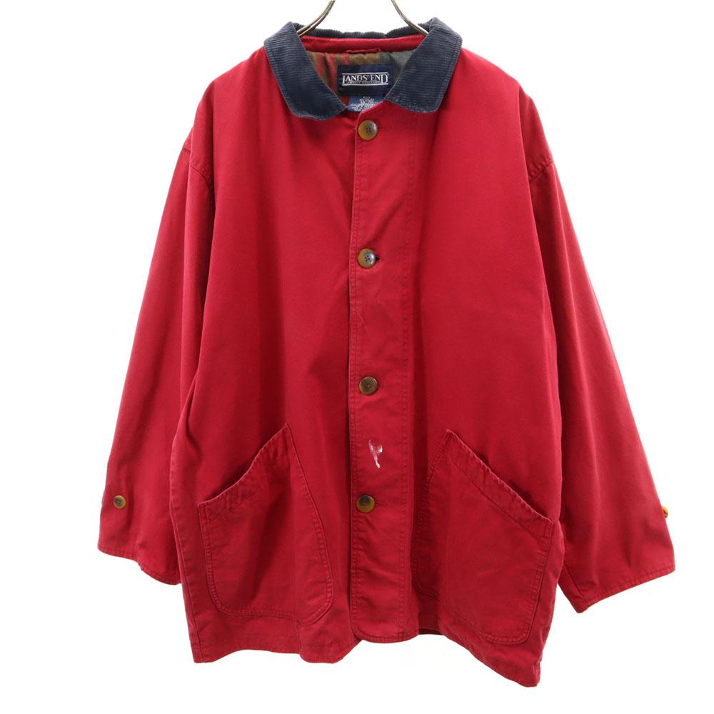 LANDS' END 90s Old Hunting jacket M Red Men's Used
