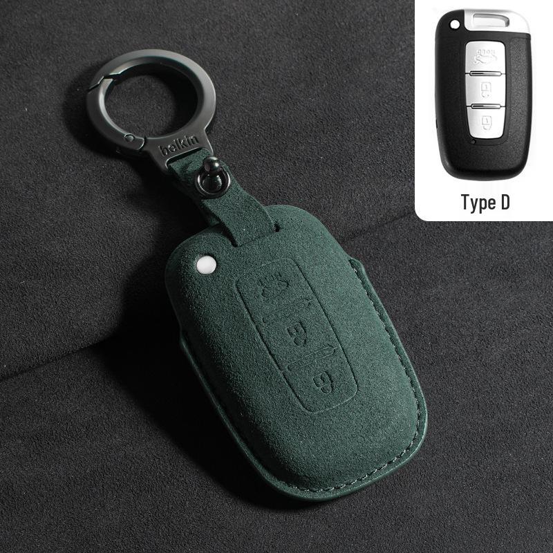 Suede Key Covers for Beijing Hyundai: ix35, MUFASA, Mingtu, Elantra, Yuena, Sonata