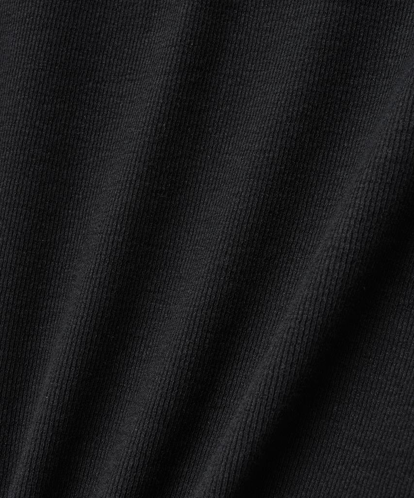 NOIRER FOR WOMAN Slim Ribbed T-Shirt (Black)