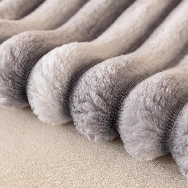 Winter Living Home Non-slip Thick Flannel Striped Sofa Cushion Couch Covers Warm Slipcover Funda Sofa Mat