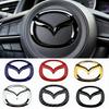 AAEW1 1pc For 3 6 CX5 2 CX30 CX3 CX9 MX5 RX8 Axela Demio Atenza ABS Car Steering Wheel Center Emblem Sticker Auto Interior