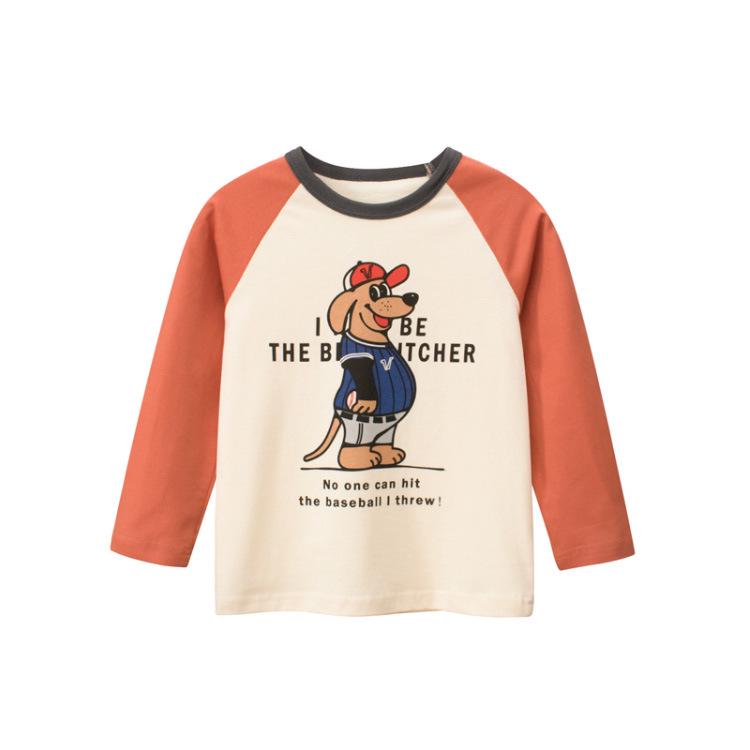 2025 Spring Korean Kids' Fashion: Long-Sleeve Baby T-Shirt for Boys