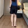 Women's Versatile Deep Blue Denim Shorts - Summer 2026 Thin Style, Plus Size, Loose Slimming Fit