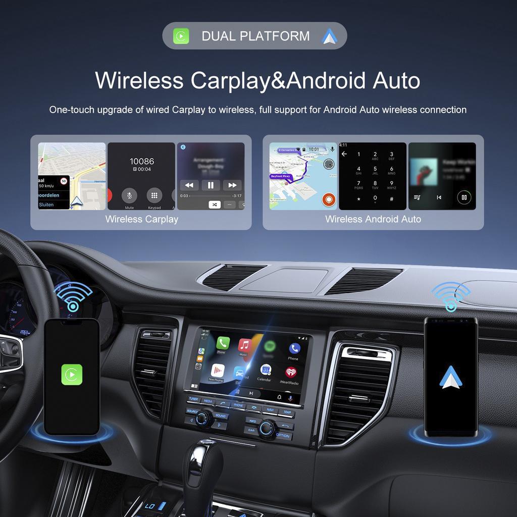 2 in 1 Wireless Apple Carplay Android Auto Adapter USB Car Dongle Connect Box