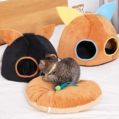 Cute Kitten Styling Tunnel for Cats Bed Dog Toys Cat Tunnel Bed Dog Kitten House Interactive Toys for Cats Bed with Mat Puppy