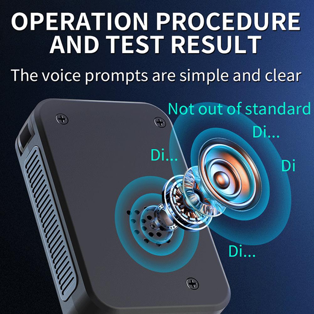 Electrochemical Alcohol Tester USB Rechargeable Blowing Drunk Driving Alcohol Tester Portable Alcohol Meter for Professional Use