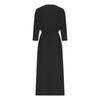 Women's Fashionable Color High Waist Split V-neck Dress