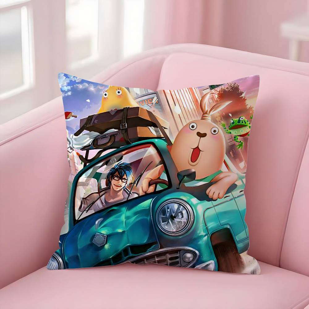 Anime U-Usavich Pillow Case Sofa Short Plush Double-sided HD Printing Room Home Office Gift Cushion Cover