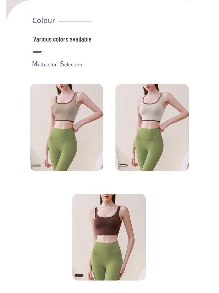 Women's High-Support Colorblock Yoga Tank Top & Shockproof Sports Bra Combo