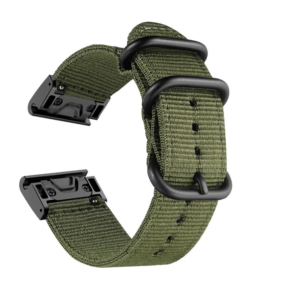 22 26mm QuickFit Ersatz-Uhrenarmband für Garmin Instinct 2X Solar Fenix 7 7X 6X 6Pro 5X 5 Epix2 Nylon-Armband
