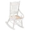 1:12   Miniature Furniture Wooden Rocking Chair for Dolls House Decor Toys (White)