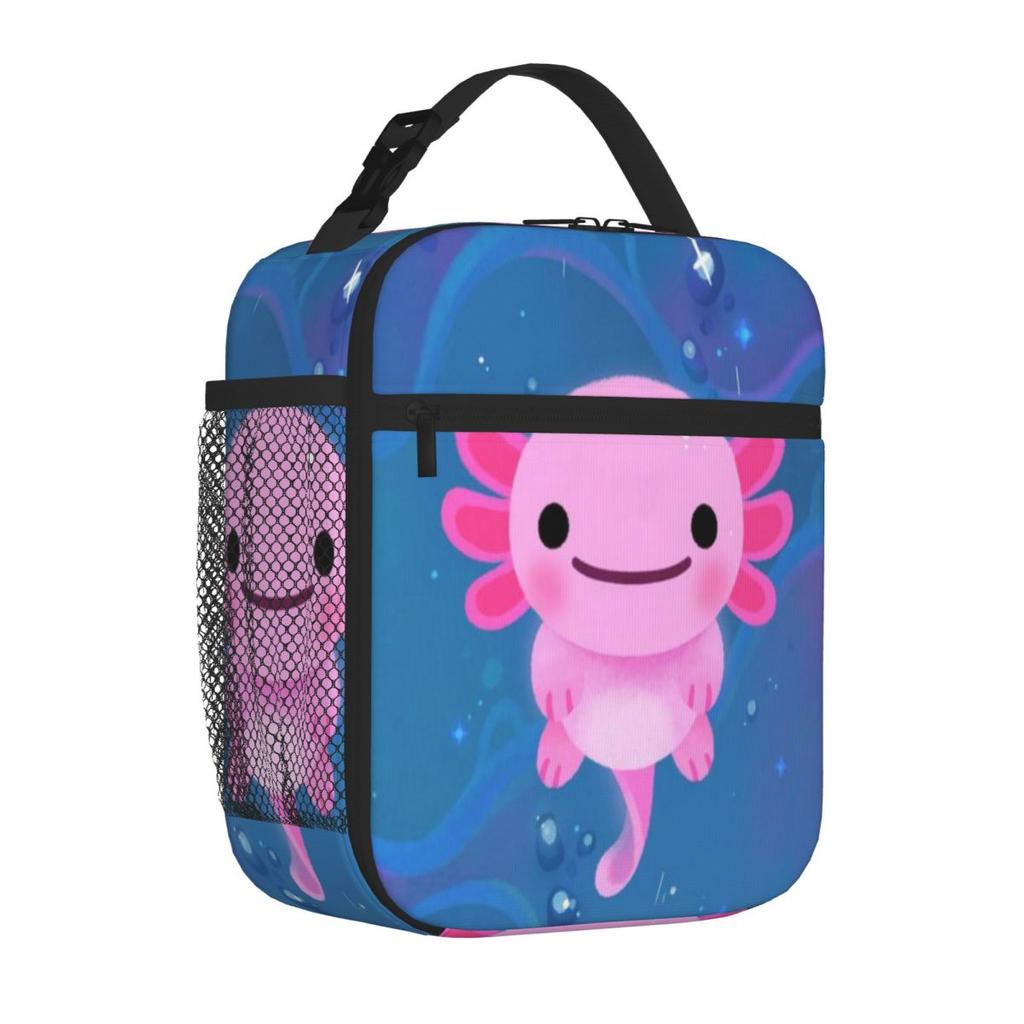 Bestselling Lucy Axolotl Ruffled Lunch Box Bag Office Daily School Lunch Bag