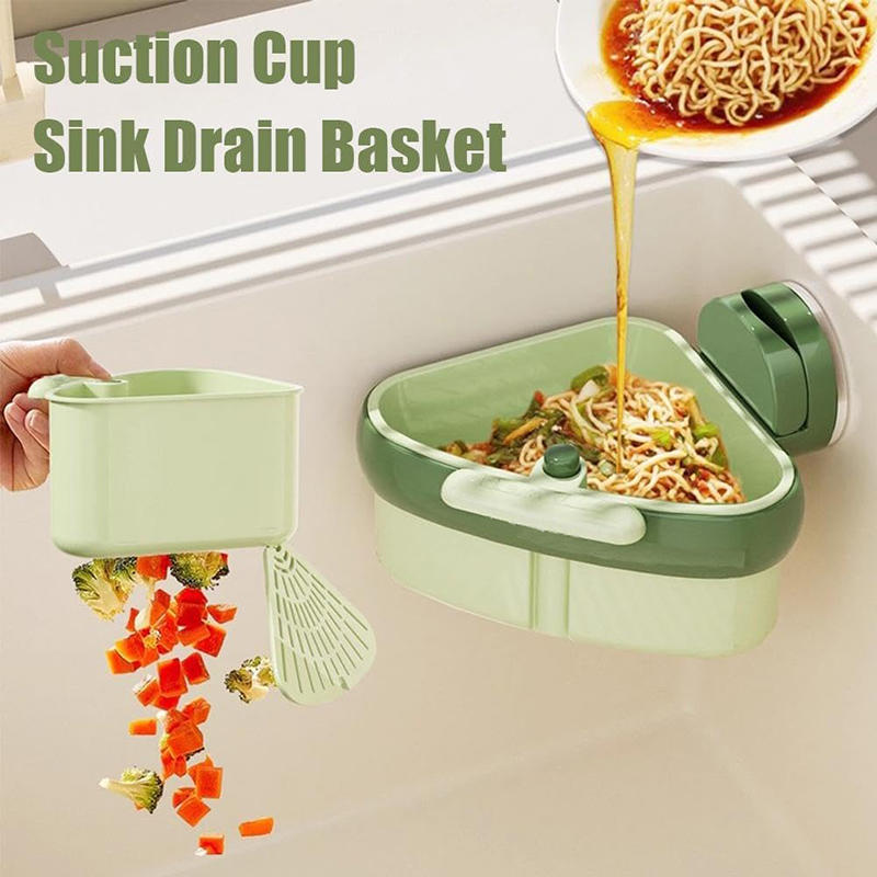 Kitchen Sink Drain Basket Triangle Food Vegetables Peel Egg Filter Storage Organizer Kitchen Shelf Rack Drainier