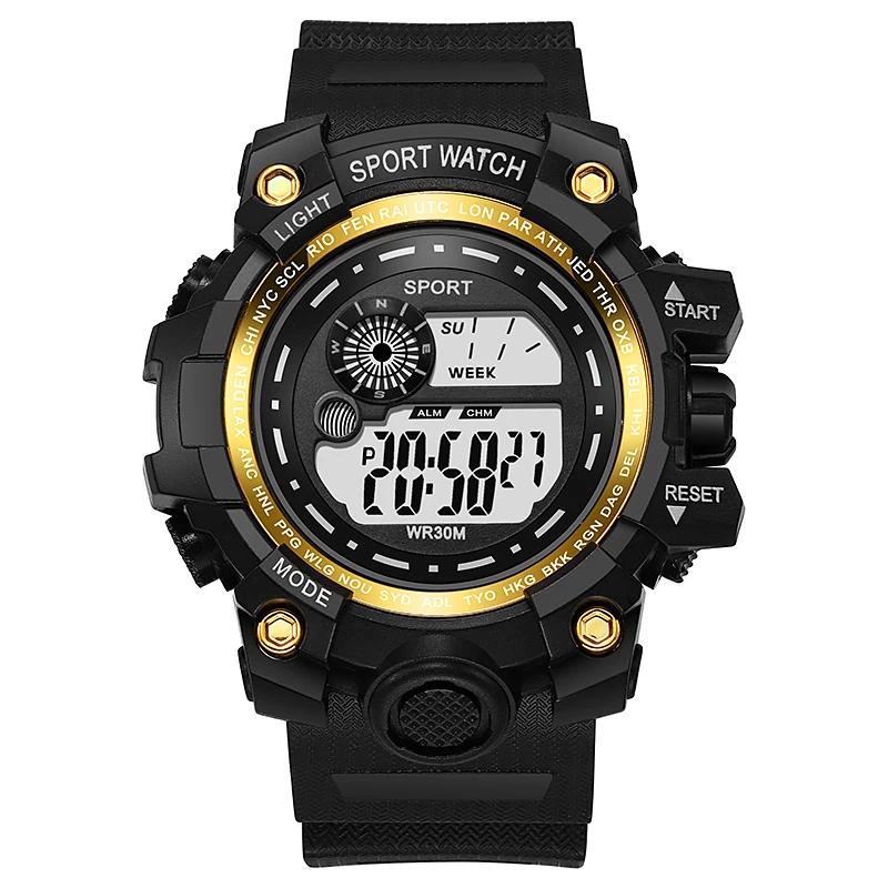 Men Sports Watch Outdoor Multifunction Life Waterproof Electronic Watch Stopwatch LED Digital Wristwatches Sport Clock for Kids