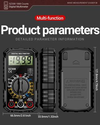 ANENG SZ308 Rechteckwellen Digitaltester 1999 Zählungen HFE Triode Summer Multimeter AC/DC Spannung 10A Strom Multimeter Messgerät Werkzeug