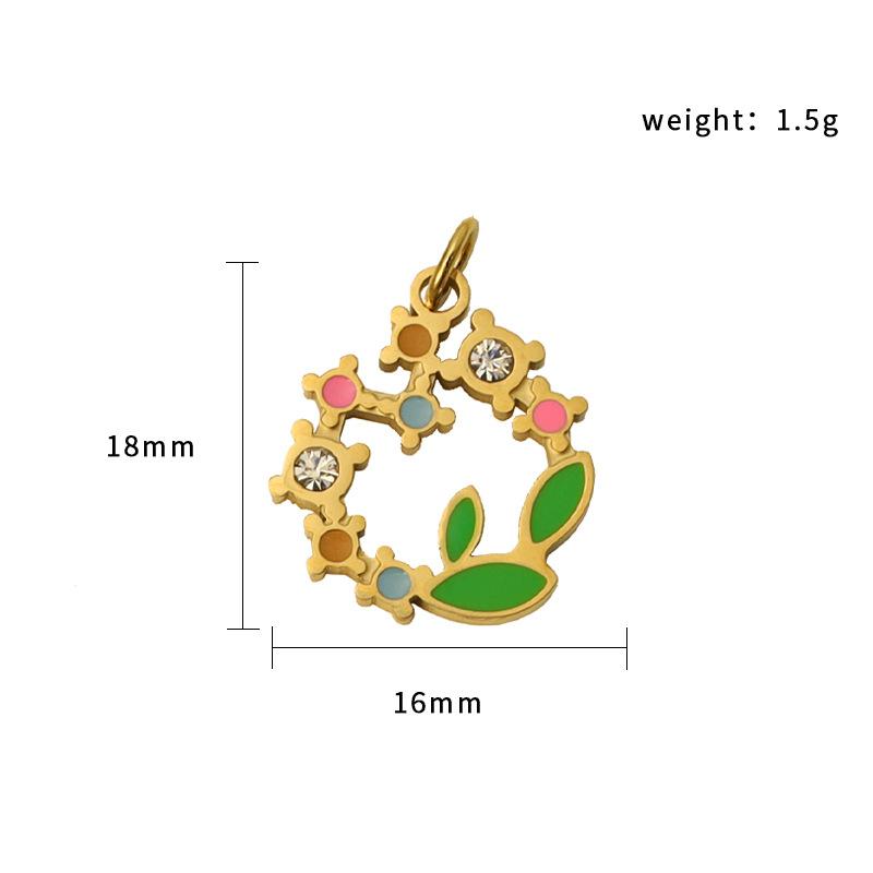 

Stainless Steel Small Pendant Zircon Necklace Bracelet Mother S Day Thanksgiving Hollow Non-Fading Jewelry Accessories