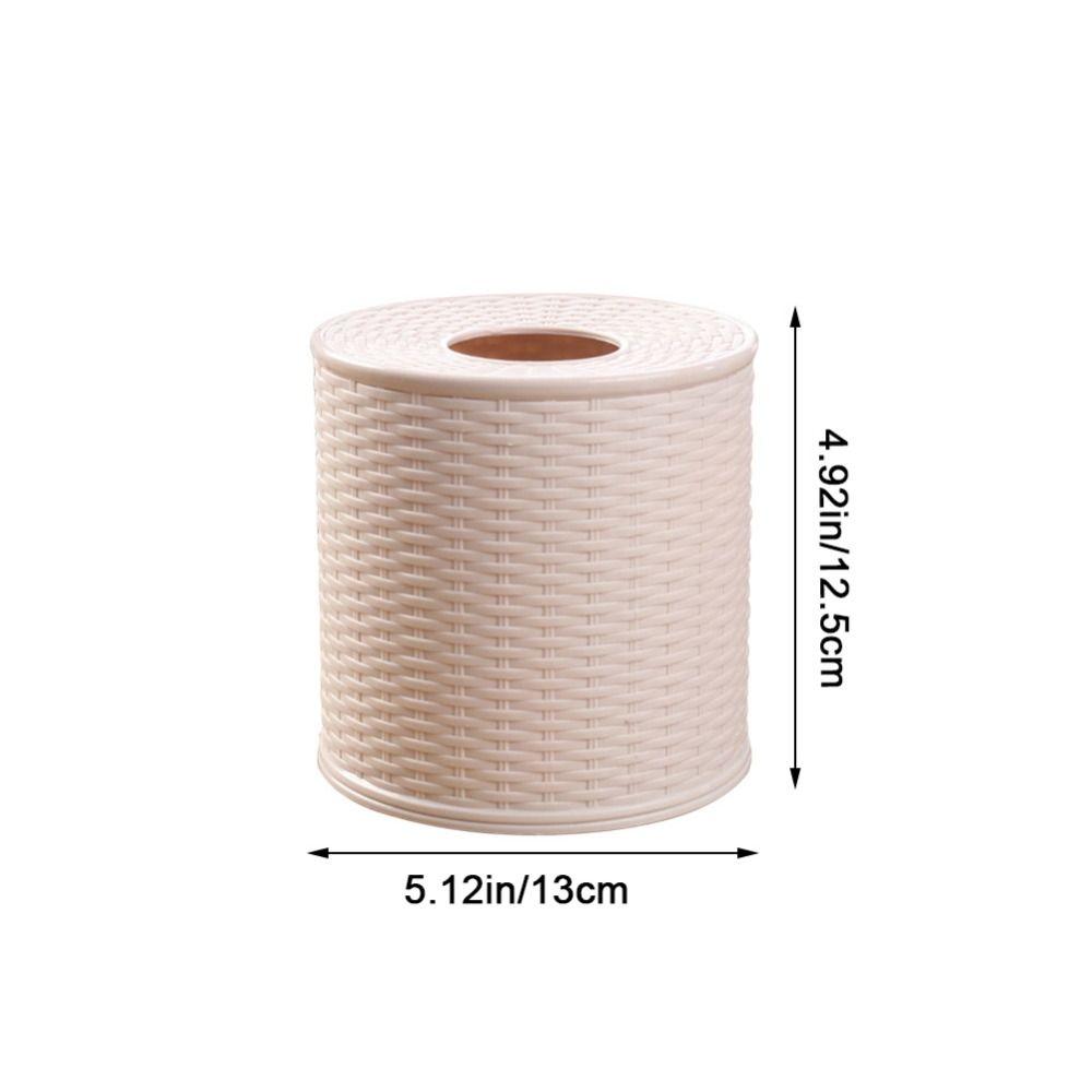 Dekorative Simulations-Rattan-Taschentuch-Aufbewahrungsbox Rollpapierhalter Behälter Badezimmer