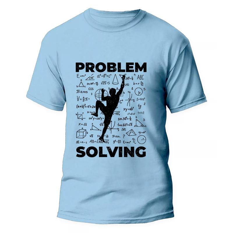 Rock Climbing T Shirt for Women Men Bouldering Tees Problem Solving Math Tops Sport Climber Tshirt Short Sleeve Unisex Clothing