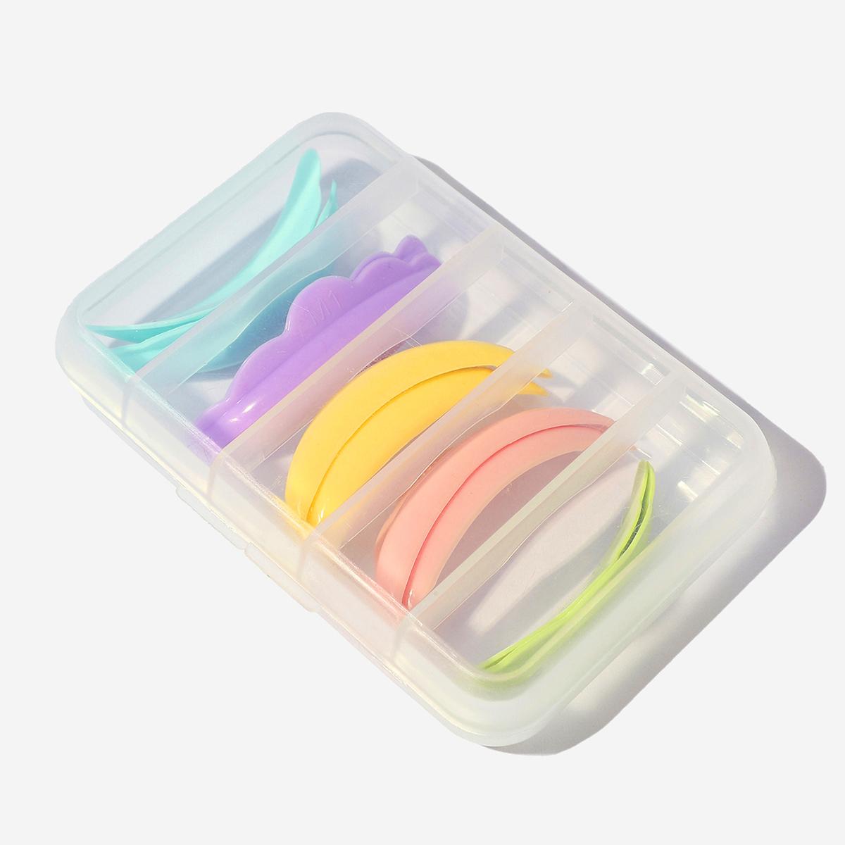 

Blackwings 5 пар силиконовых подушечек для завивки ресниц, подушечки для завивки ресниц, с таблицей размеров, гипоаллергенные многоразовые аксессуары синий/фиолетовый