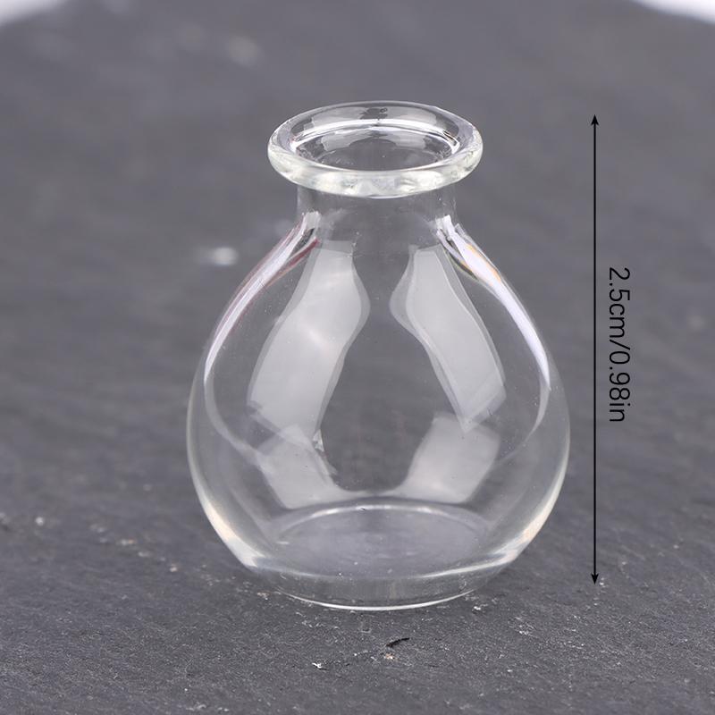 1:12 Dollhouse Miniature Vase Storage jar Glass Bottle Cork Cover Tiny Jar Vials Model Dollhouse Miniature Furniture Toys
