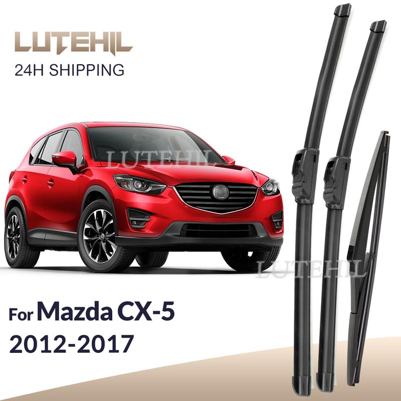 For Mazda CX-5 KE 2012-2017 2013 2014 2015 2016 Wiper Front & Rear Wiper Blades Windshield Windscreen Window Brushes 24 +18 +14