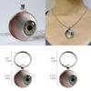 Bloodshot Eye Flat Pattern Metal Keychain And Necklace Ideal For Holiday Presents