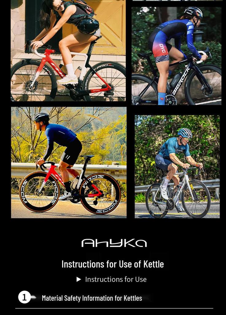 AHYKA Team Edition Aerodynamic Racing Water Bottle for Mountain and Road Bikes