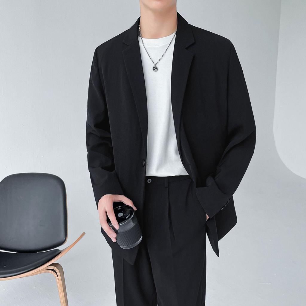 High-End Autumn Korean Style Men's Casual Loose Suit Jacket - Trendy, Mature Look