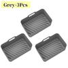 Black Silicone Air Fryers Oven Baking Tray Rectangular Replacement Kitchen Grill Pan Airfryer Kitchen Fried Chicken Basket Mat