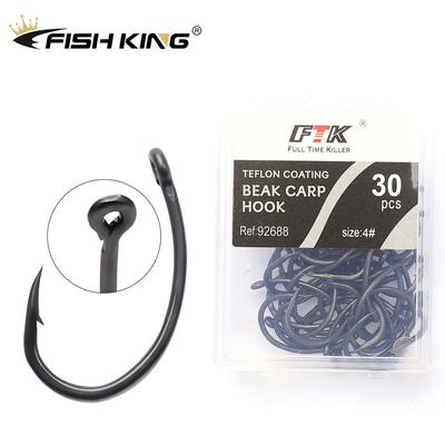 FISHKING 30pcs Double Backstab Fishing Hooks Trout Hooks Carp Hooks for Better Hooking of Prey Without Breaking Free.
