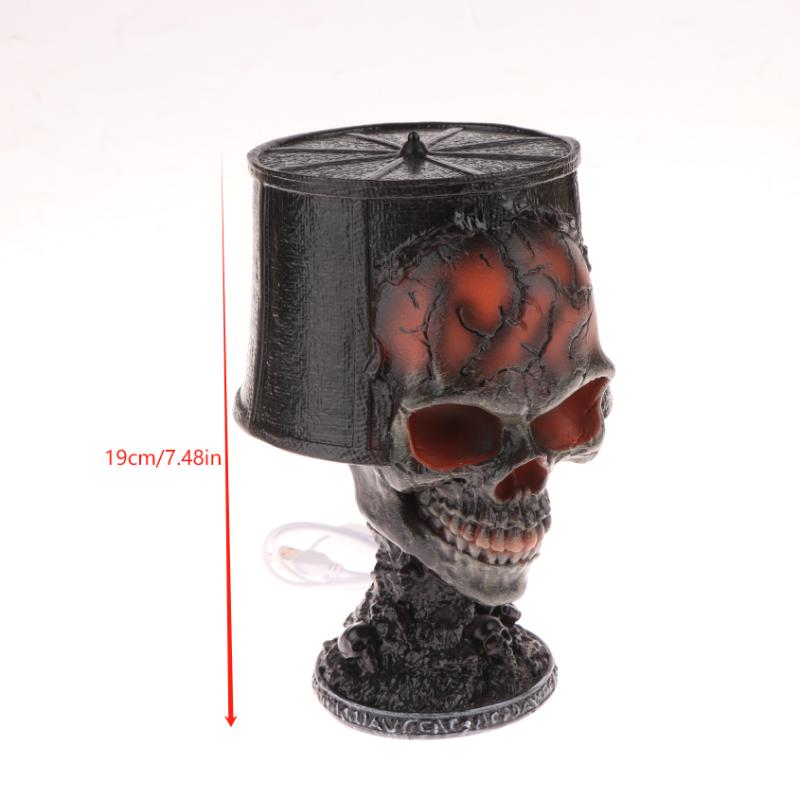 Halloween Gothic Skull Lamp Usb Plug Lava Skeleton Decorations For Home Desktop Ornaments Gift