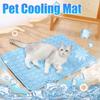 Cooling Cat Mat Summer Pad Mat For Dogs Cat Ice Silk Blanket Sofa Breathable Pet Dog Bed Summer Washable For Small Large Dog Cat