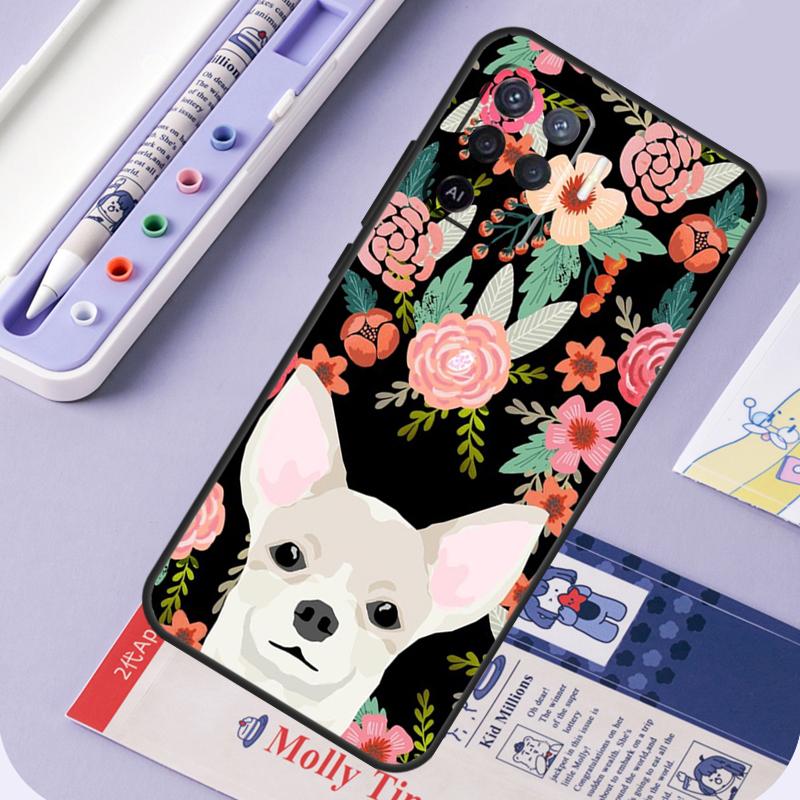 Chihuahua Face Floral Dog For Oppo A96 A76 A16 A94 A74 A54 A15 A18 A38 A58 A78 A98 A40 A60 A80 A57 A17 A77 A5 Pro Case