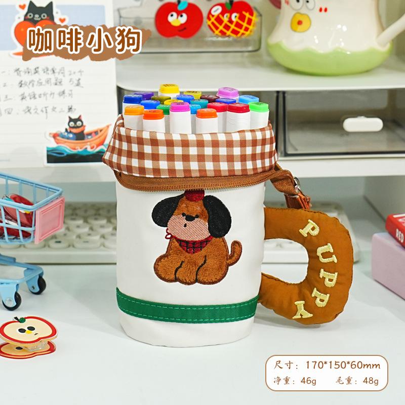 

1PC Apple Water Cup Cute Pencil Case Creative Niche Students Carry Large Capacity Pen Holder Stationery Pencil Case