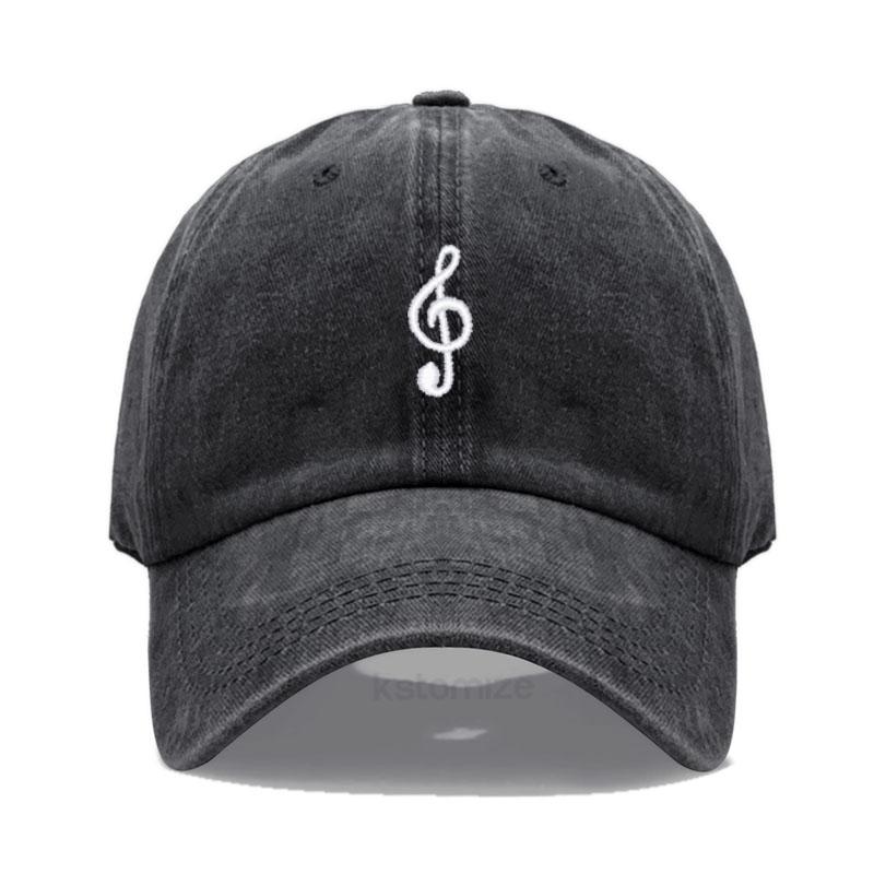 Unisex Soft Cotton Dad Hat Musical Note Embroidery Baseball Cap For Women Men Adjustable Unisex Casual Sports Caps