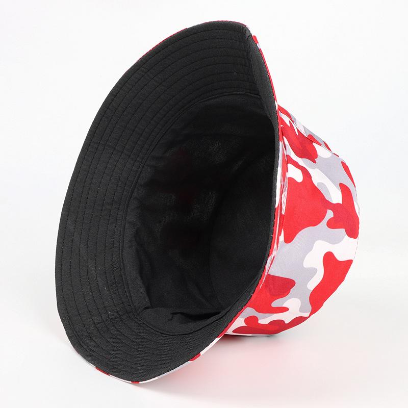 Women's Camouflage Dual-Sided Bucket Hat, Double-Sided Wearable Fisherman Cap for Outdoor Leisure and Vacation