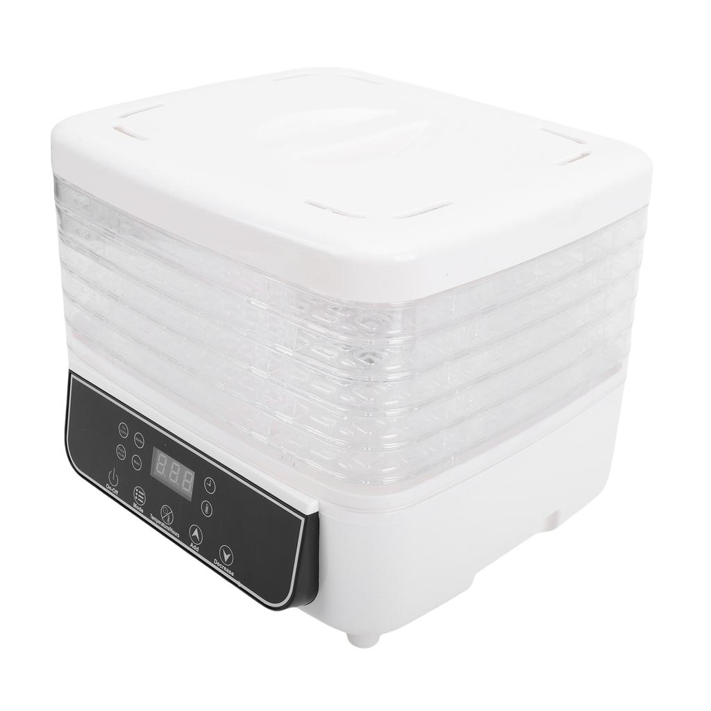 Food Dehydrator 160W Touch Control Adjustable Temperature Timer 6 Tray Electric Food Dryer Machine for Meat Fruit