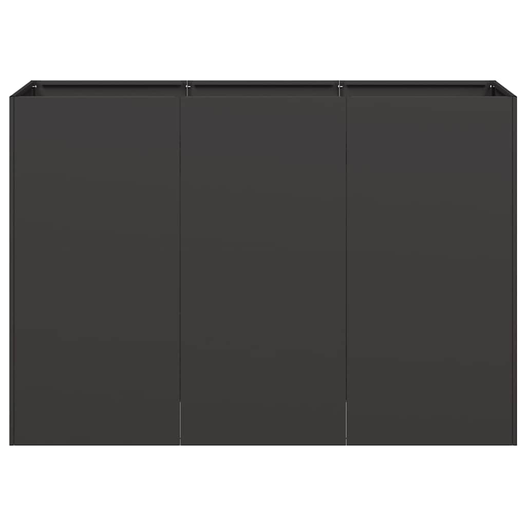 vidaXL Pflanzkübel Schwarz 120x40x80 cm Kaltgewalzter Stahl