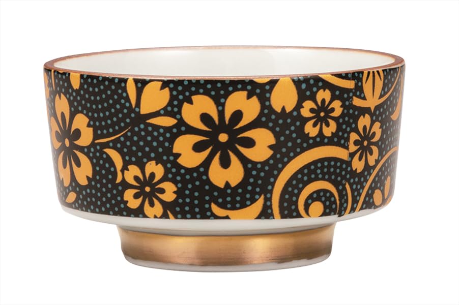 Чашка для саке  Китани-яки  от Накамару, дизайн  Голубая сакура  K9-1203