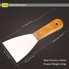 Putty Knife / Scraper Tool  Set Rust Resistant Thick Stainless Steel Blades Wooden Handles For Drywall Repair Home Renovation