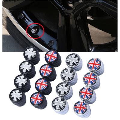 4Pcs Universal Union Jack Car Tire Wheel Rims Stem Air Valve Caps Case Cover Accessories