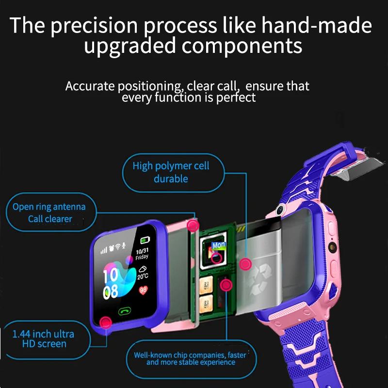 Q12B SIM Smart Watch Kids GPS WIFI Video Call SOS IP67 Waterproof Child Smartwatch Camera Monitor Tracker Location Phone Watches