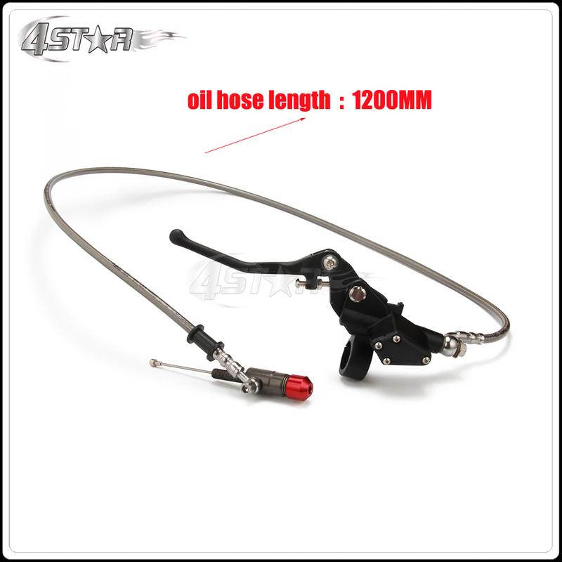Hydraulic Clutch 1200mm Silver Lever Master Cylinder For 125-250cc Vertical Engine Motorcycle Dirt Bike Motocross Aluminum