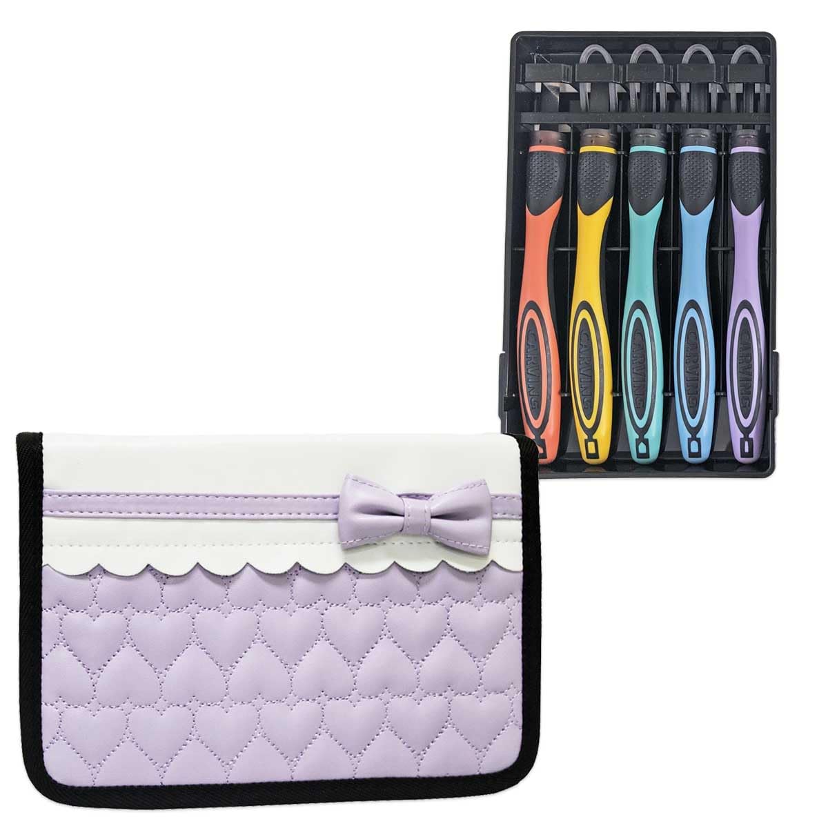 

Yoshiharu Quilted Grip Chisel Set with Safety Elementary School Cutlery, Lavender, Left-Handed, 2-Way Guard, фиолетовый