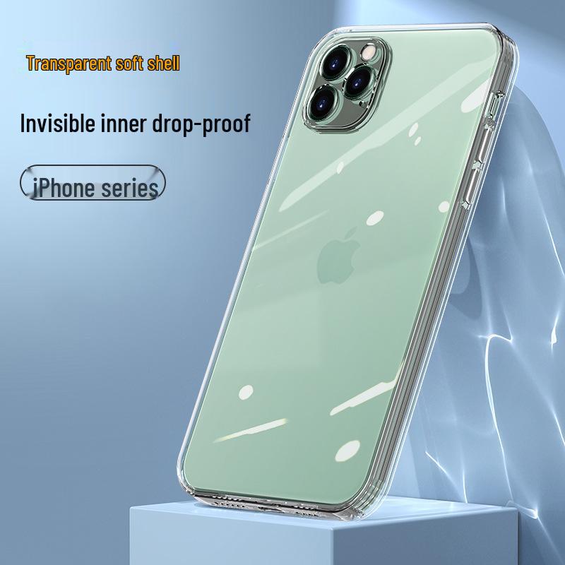 Sturzsichere iPhone 12-16 Pro/Max Plus Transparente Vollabdeckung Silikonhülle